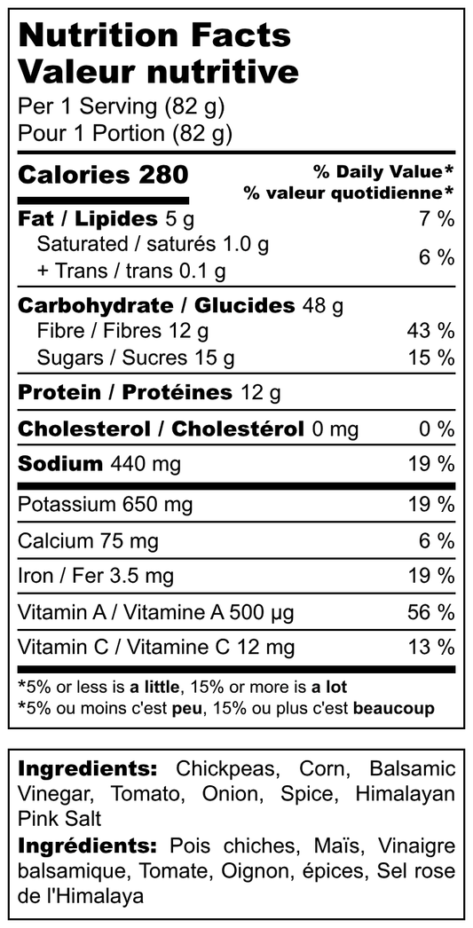 Basil Balsamic Chickpea and Corn Salad