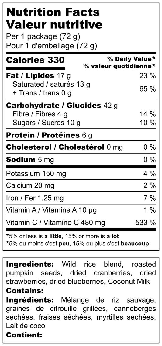 Wild Rice Cereal with Coconut Milk Powder
