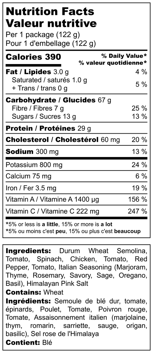 Chicken Rotini with Savoury Tomato Sauce