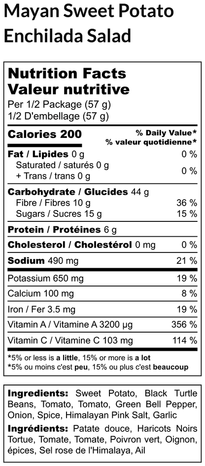 Mayan Sweet Potato Enchiladas Salad